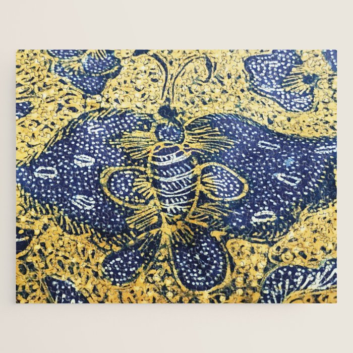 Vintage Indonesian Batik Butterfly Print Jigsaw Puzzle Gallery Image 1