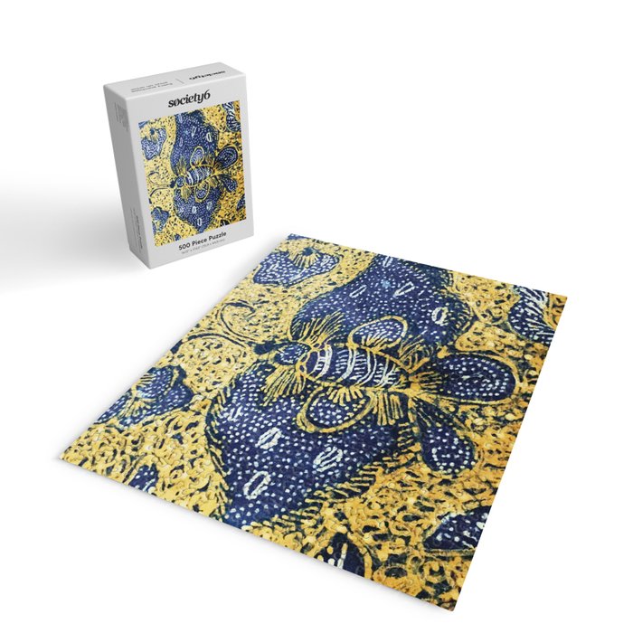 Vintage Indonesian Batik Butterfly Print Jigsaw Puzzle Gallery Image 2