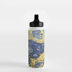 Vintage Indonesian Batik Butterfly Print Water Bottle Gallery Image 2