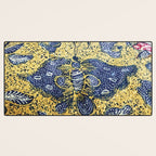 Vintage Indonesian Batik Butterfly Print Desk Mat Gallery Image 3