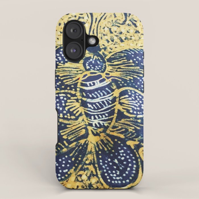 Vintage Indonesian Batik Butterfly Print iPhone Case Gallery Image 1