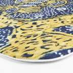 Vintage Indonesian Batik Butterfly Print Bath Mat Gallery Image 3