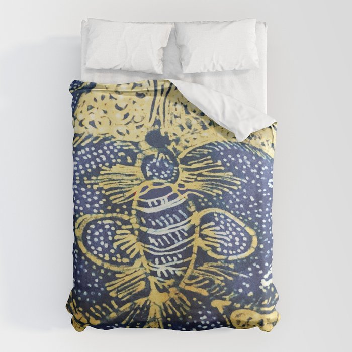Vintage Indonesian Batik Butterfly Print Duvet Cover Gallery Image 6