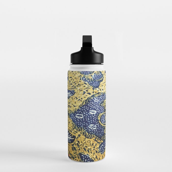 Vintage Indonesian Batik Butterfly Print Water Bottle Gallery Image 3