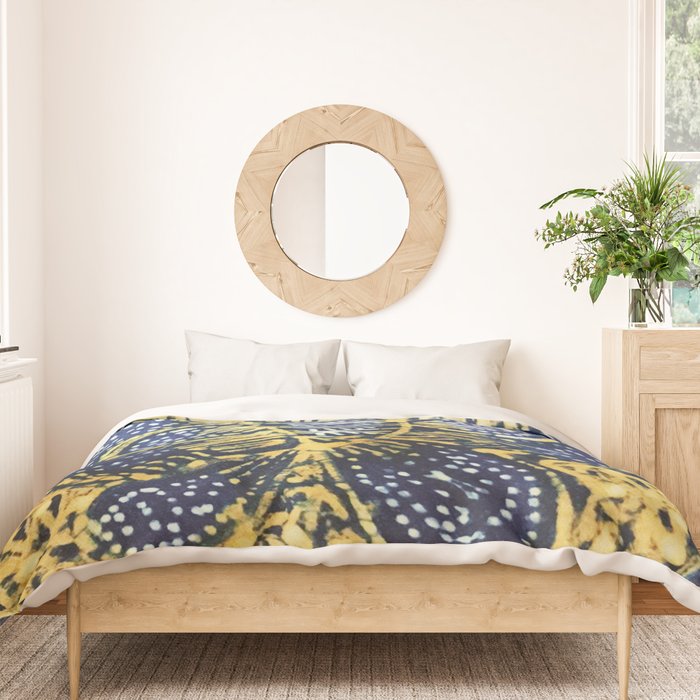 Vintage Indonesian Batik Butterfly Print Duvet Cover Gallery Image 3