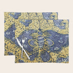 Vintage Indonesian Batik Butterfly Print Placemat Gallery Image 1