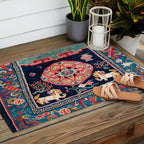 Shigatse Makden South Tibetan Buddhist Saddle Cover Print Outdoor Rug Gallery Image 2