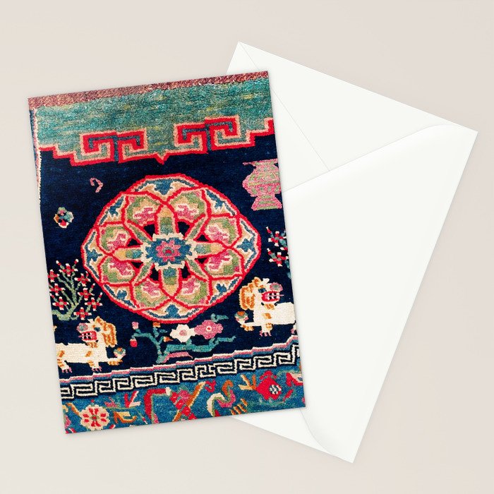 Shigatse Makden South Tibetan Buddhist Saddle Cover Print Stationery Card Gallery Image 2