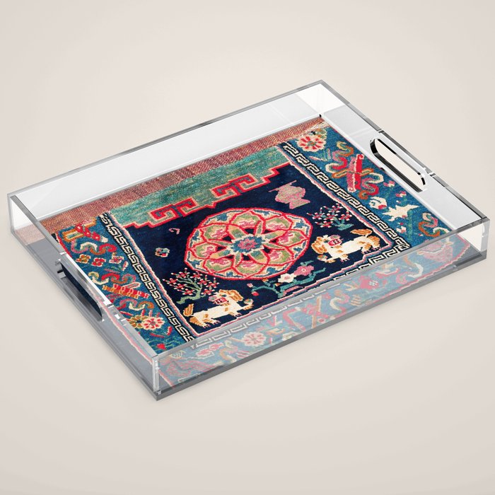 Shigatse Makden South Tibetan Buddhist Saddle Cover Print Acrylic Tray Gallery Image 1