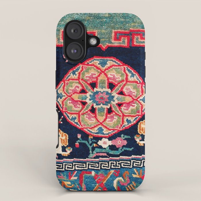 Shigatse Makden South Tibetan Buddhist Saddle Cover Print iPhone Case Gallery Image 1