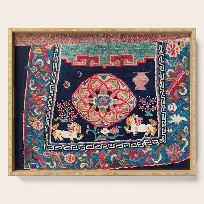 Shigatse Makden South Tibetan Buddhist Saddle Cover Print Serving Tray Gallery Image 1