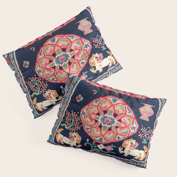 Shigatse Makden South Tibetan Buddhist Saddle Cover Print Pillow Sham Gallery Image 1