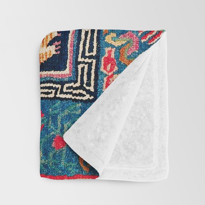 Shigatse Makden South Tibetan Buddhist Saddle Cover Print Throw Blanket Gallery Image 3