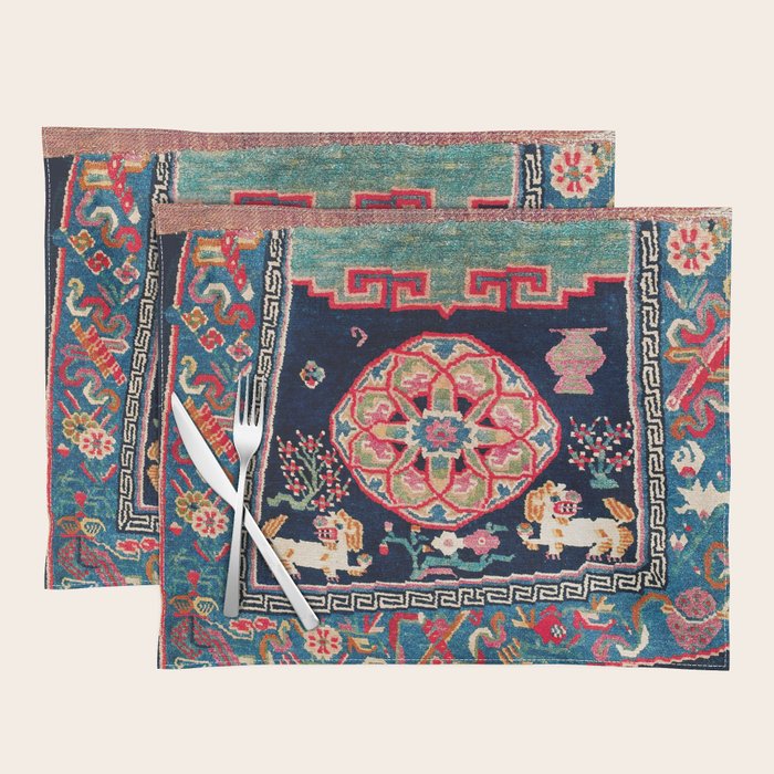 Shigatse Makden South Tibetan Buddhist Saddle Cover Print Placemat Gallery Image 1