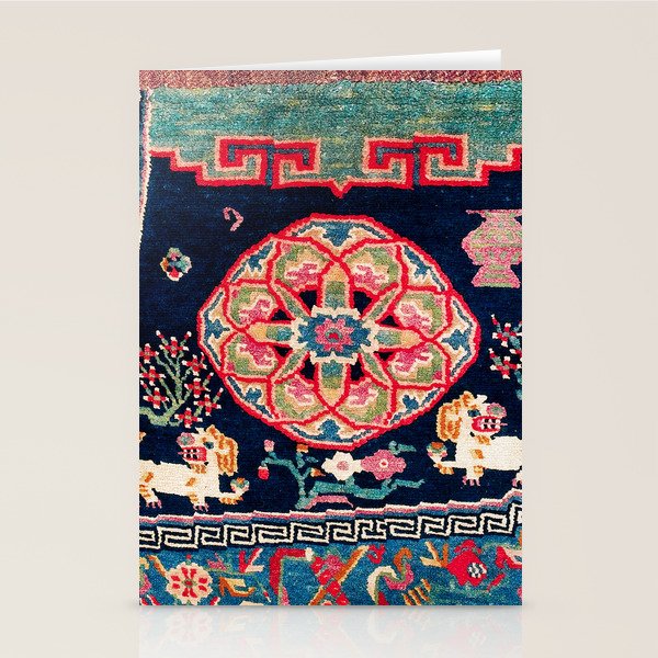 Shigatse Makden South Tibetan Buddhist Saddle Cover Print Stationery Card Gallery Image 2
