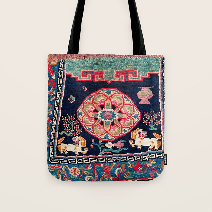 Shigatse Makden South Tibetan Buddhist Saddle Cover Print Tote Bag Gallery Image 1