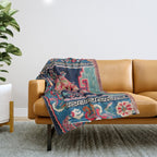 Shigatse Makden South Tibetan Buddhist Saddle Cover Print Throw Blanket Gallery Image 1