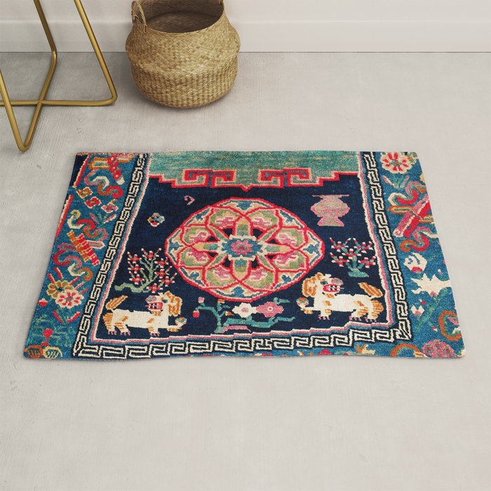 Shigatse Makden South Tibetan Buddhist Saddle Cover Print Rug Gallery Image 1