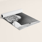 Beware of Dog black and white photograph of attack lion humorous black and white photography Yoga Mat Gallery Image 2