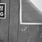Beware of Dog black and white photograph of attack lion humorous black and white photography Wall Tapestry Gallery Image 3