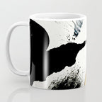 Armor [8]: a minimal abstract piece in black white and gold by Alyssa Hamilton Art Coffee Mug Gallery Image 3