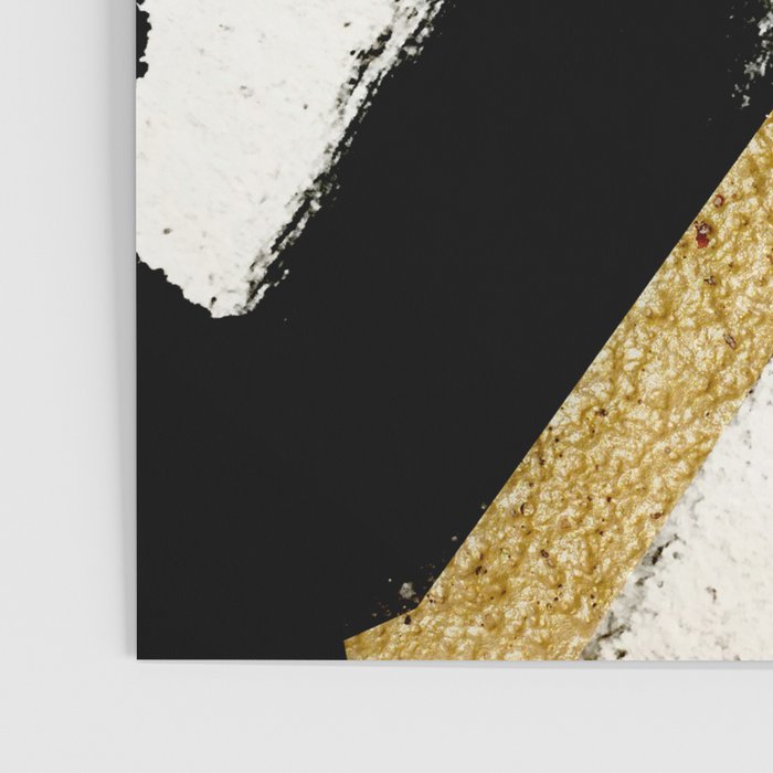 Armor [8]: a minimal abstract piece in black white and gold by Alyssa Hamilton Art Poster Gallery Image 3