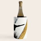 Armor [8]: a minimal abstract piece in black white and gold by Alyssa Hamilton Art Wine Chiller Gallery Image 1
