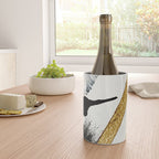 Armor [8]: a minimal abstract piece in black white and gold by Alyssa Hamilton Art Wine Chiller Gallery Image 4