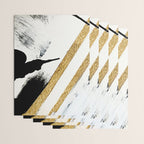 Armor [8]: a minimal abstract piece in black white and gold by Alyssa Hamilton Art Wrapping Paper Gallery Image 3