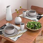 Armor [8]: a minimal abstract piece in black white and gold by Alyssa Hamilton Art Placemat Gallery Image 2