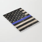 Thin Blue Line Police Flag First Responder USA Hero Notebook Gallery Image 3