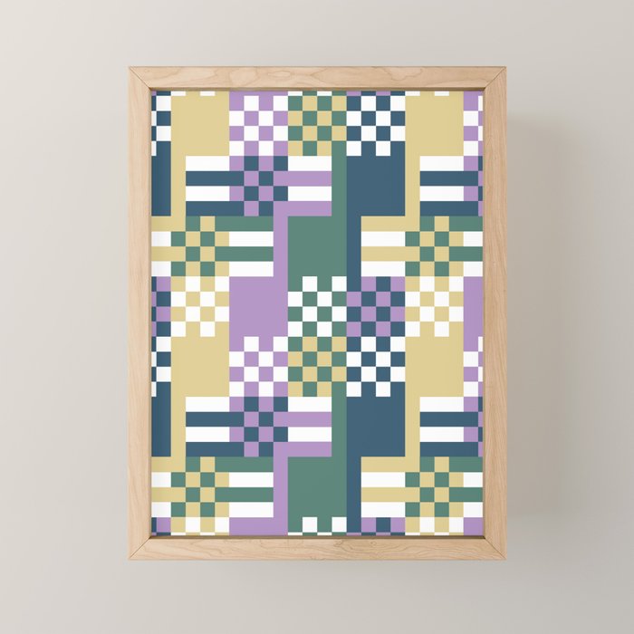 Abstract Block Mosaic R Mini Art Print Gallery Image 1