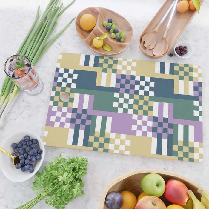 Abstract Block Mosaic R Cutting Board Gallery Image 2