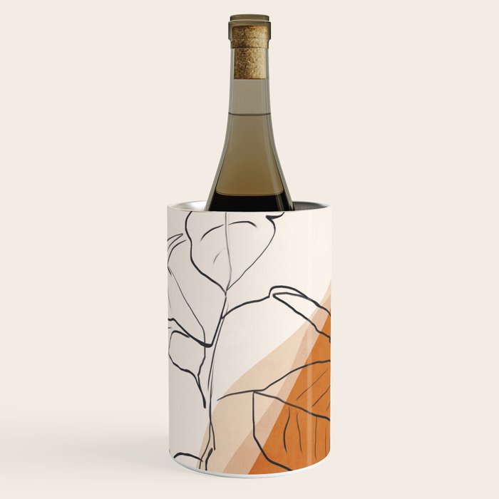 Minimal Plant Abstract Art Wine Chiller Gallery Image 1