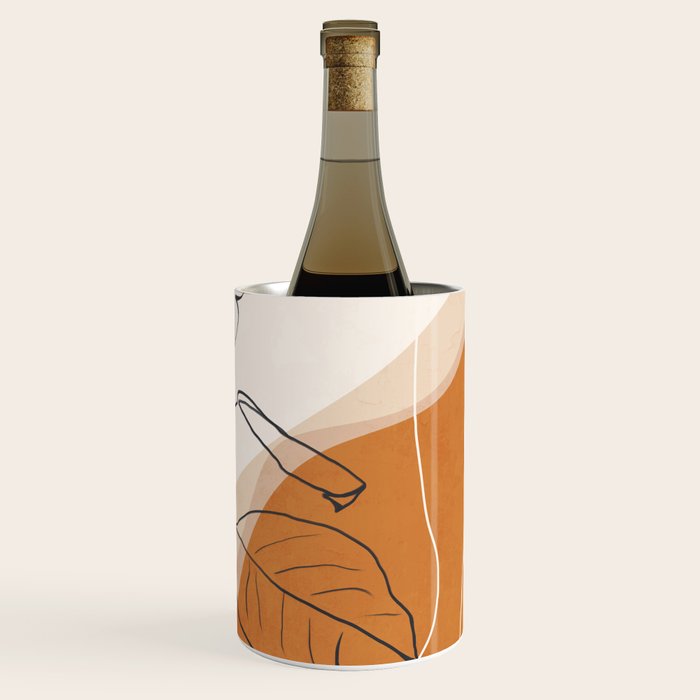 Minimal Plant Abstract Art Wine Chiller Gallery Image 3