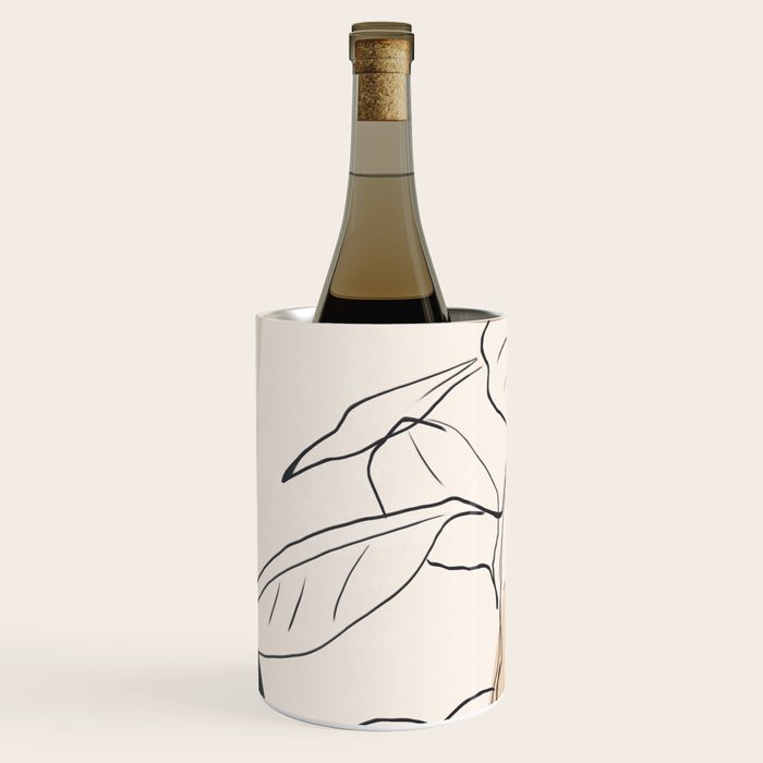 Minimal Plant Abstract Art Wine Chiller Gallery Image 2