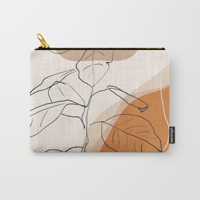 Minimal Plant Abstract Art Carry All Pouch Gallery Image 1