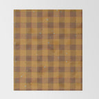 Golden gingham Throw Blanket Gallery Image 2