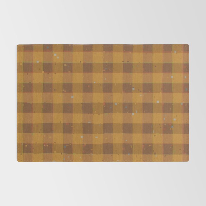 Golden gingham Rug Gallery Image 2