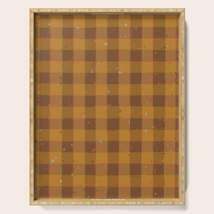 Golden gingham Serving Tray Gallery Image 1