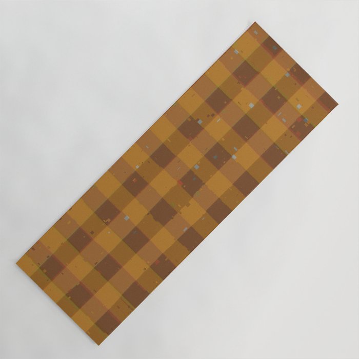 Golden gingham Yoga Mat Gallery Image 1