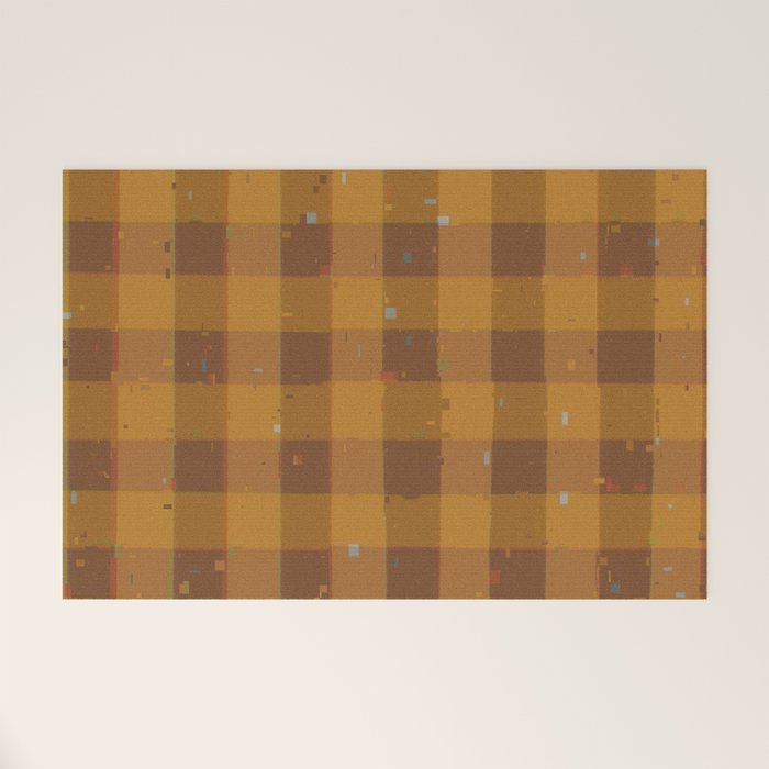 Golden gingham Welcome Mat Gallery Image 1