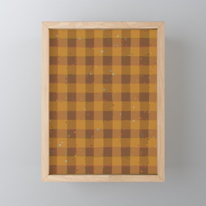 Golden gingham Mini Art Print Gallery Image 1