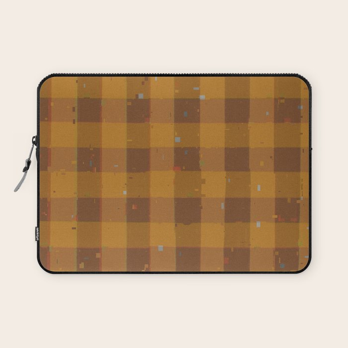 Golden gingham Laptop Sleeve Gallery Image 1