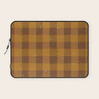 Golden gingham Laptop Sleeve Gallery Image 1
