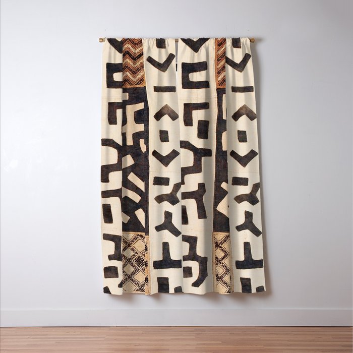 Kuba Congo Central African Wraparound Skirt Print 2 Window Curtain Gallery Image 3