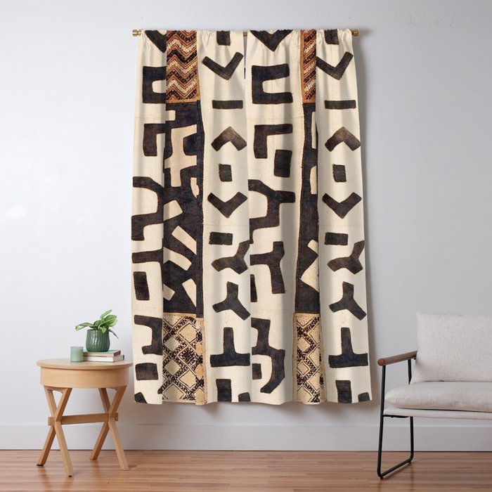 Kuba Congo Central African Wraparound Skirt Print 2 Window Curtain Gallery Image 5