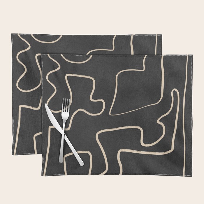 Minimal Abstract Line Art 8 Placemat Gallery Image 1