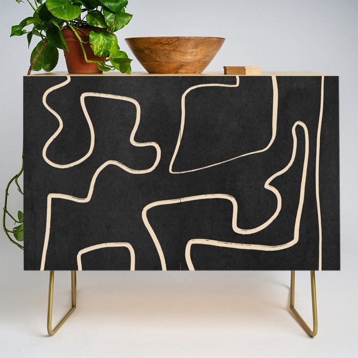 Minimal Abstract Line Art 8 Credenza Gallery Image 1