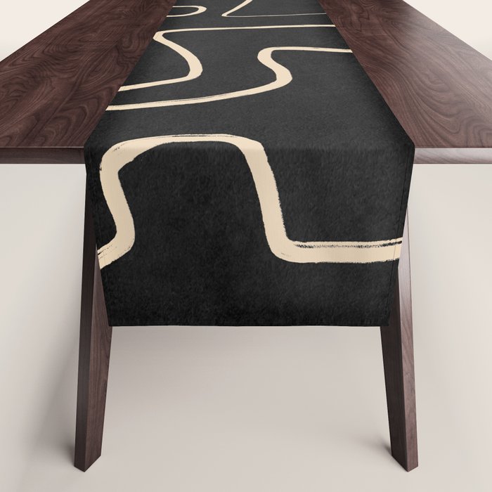 Minimal Abstract Line Art 8 Table Runner Gallery Image 1